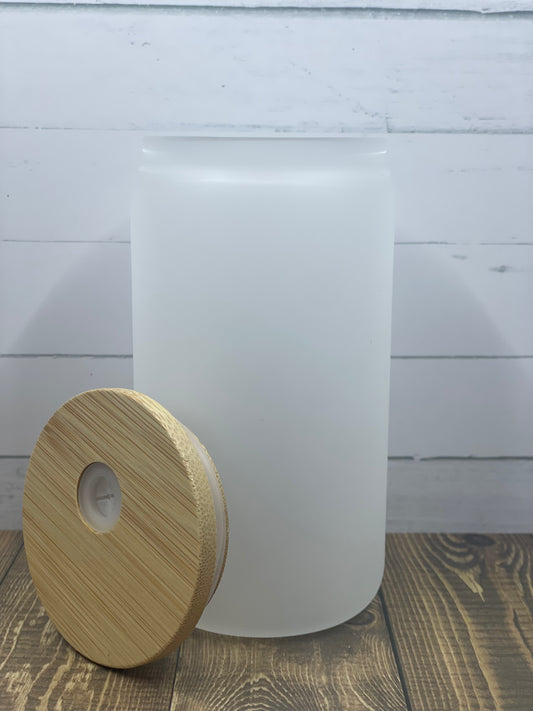 12oz Frosted Sublimation Glass Can